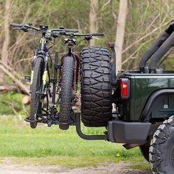 New in Box $129 (KAC) 2-Bicycle Rack for Car, SUV, Hatchback Mount for 2” Anti-Wobble Hitch, Heavy Duty Bike Carrier 