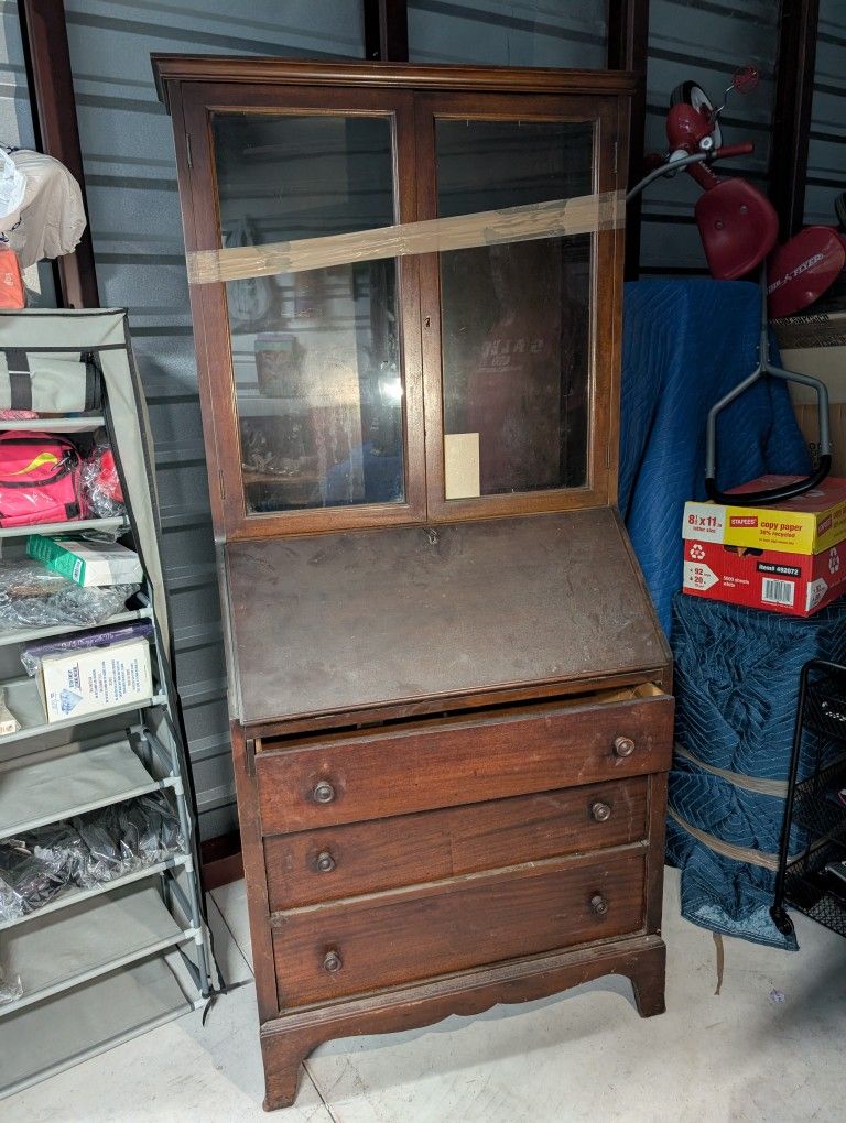 Antique Secretary Desk Bookcase