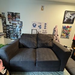 brown two seater couch 