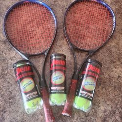 Pro Kennex Jr Rackets And  Tennis Balls 