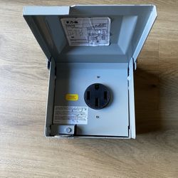 EATON Outdoor/Indoor 50 Amps Power Outlet Box. Lockable. Optional Installation.