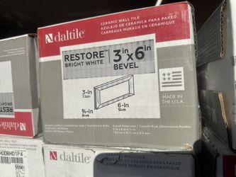 3x6 White Beveled Subway Tile 120sf