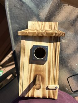 Nesting box pole, and nest box