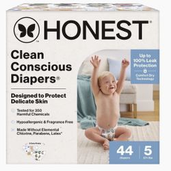 Honest Diapers Size 5, 44 Count 