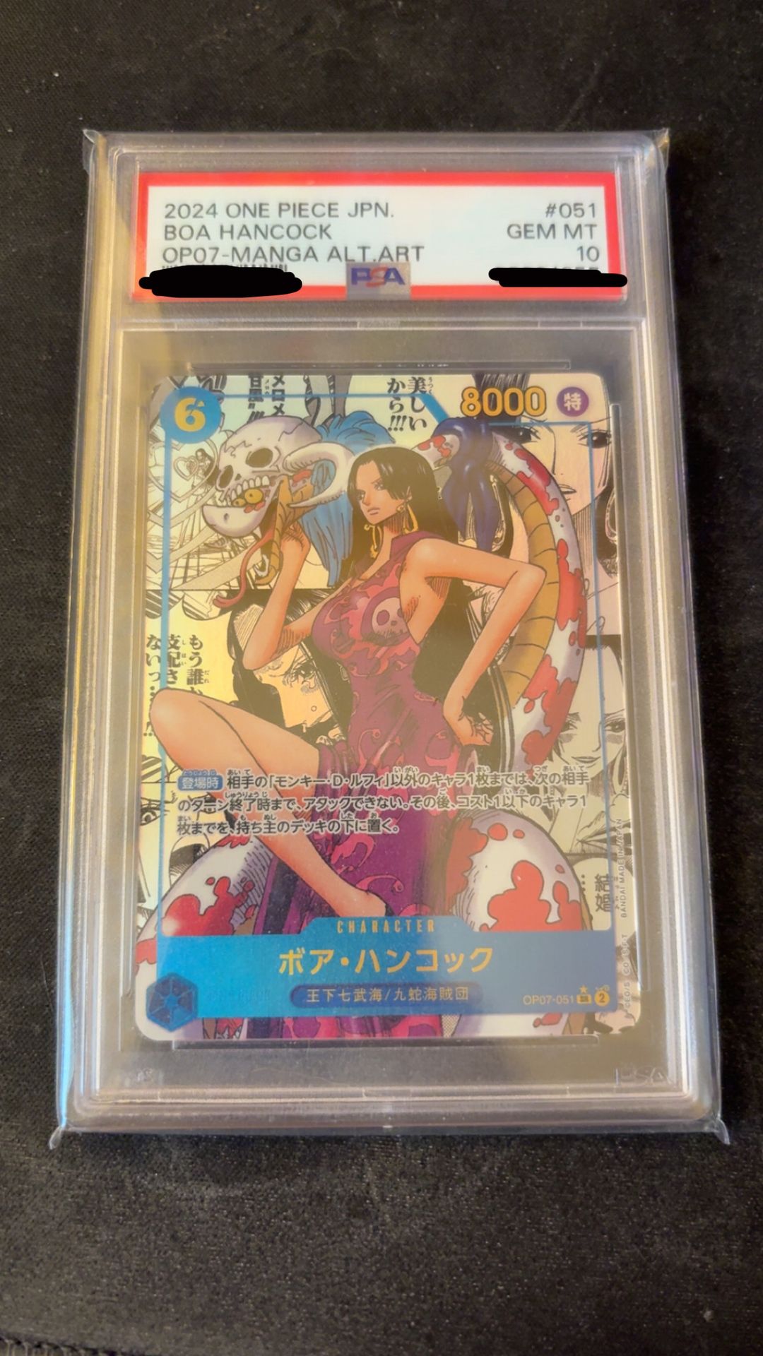 PSA 10 Manga Boa Hancock (Japanese)