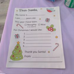 Free Letters For Santa 