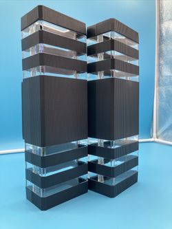 2x Modern LED Waterproof Wall Lamps BLACK 