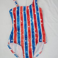 New Girls 4/5T Red/White/Blue Swimsuit