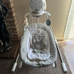 Ingenuity InLighten 2-in-1 Soothing Baby Swing & Rocker - 
