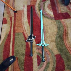 two nerd sticks.  SAO repulser and elucidator 