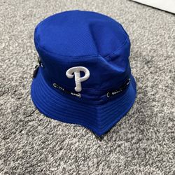 NWT Philadelphia Phillies Blue/White P Bucket Baseball Cap Hat.