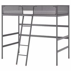 Loft bed frame, dark gray, Twin