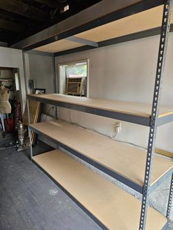 Garage Shelving Racks 96 in W x 24 in D Shelves Similar To Uline Delivery Available