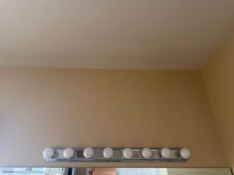 8-Bulb Hollywood Vanity Light Bar, 48 in Chrome, Bathroom Fixture