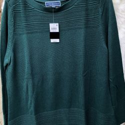 Karen Scott Women Green Sweater "M"