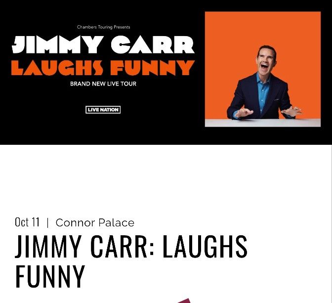 Jimmy Carr Comedy Show Cleveland Oct. 11th