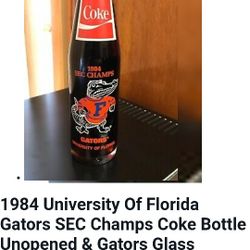 1984 Sec Champion Fl Gator Coke Bottle
