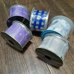 5 New WIRE EDGED RIBBON