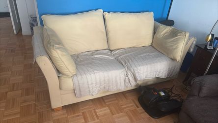 Cream Two-Seater Sofa