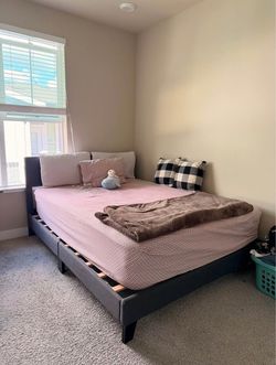 Queen Size Bed Frame + Mattress