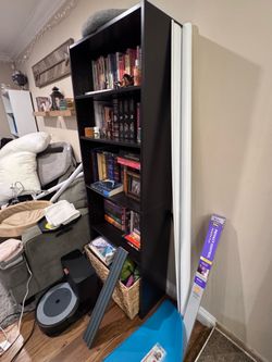 Black bookshelf
