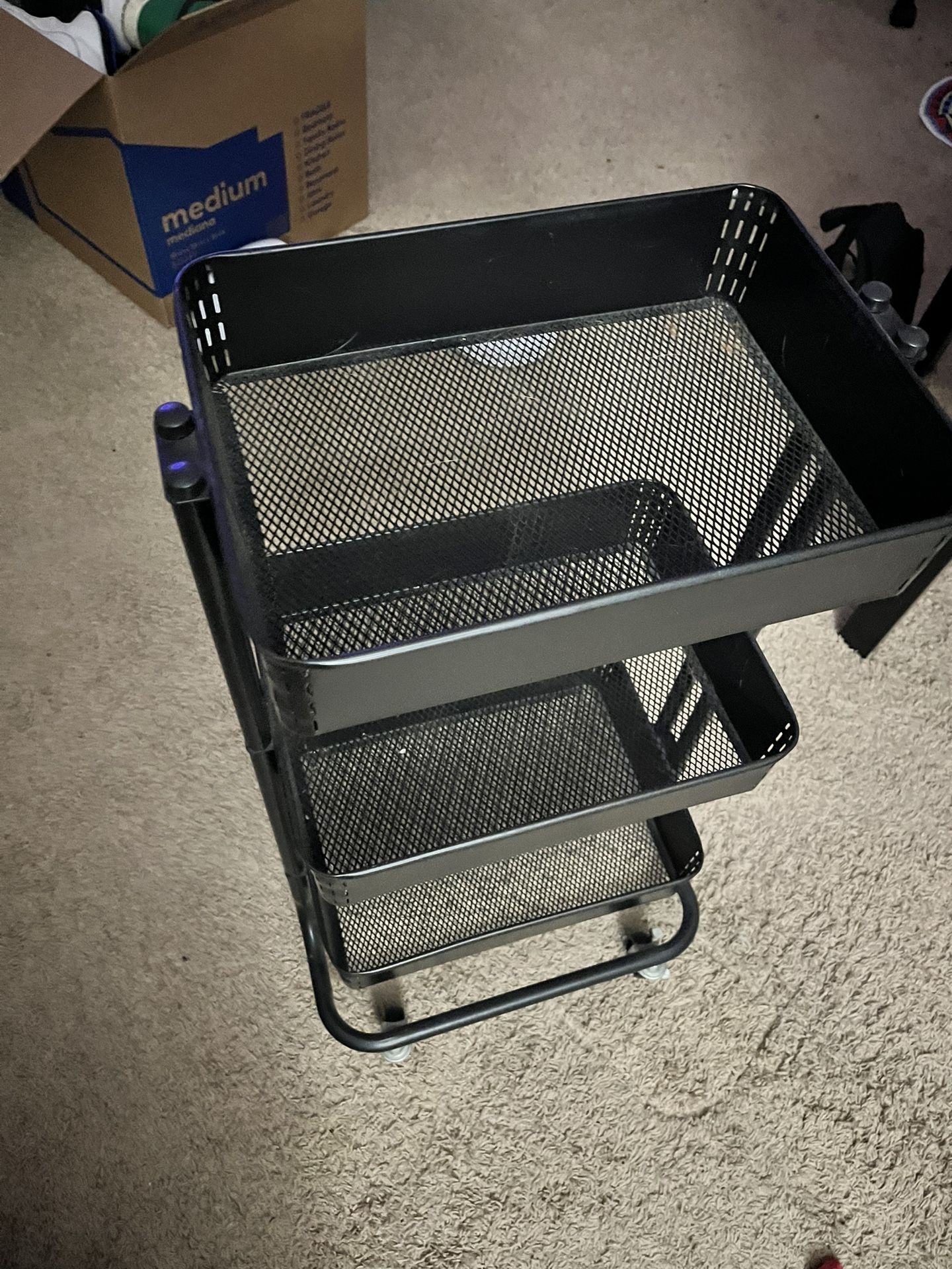 3 Shelves Bar Cart With Wheels