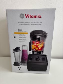 Vitamix E320 Blender With Super Pack PCA Personal Cup Bundle - Black
