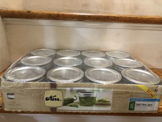 12 Kerr 1/2 Pint Canning jars NEW