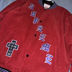 Supreme Old English Corduroy Varsity Jacket