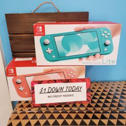 NINTENDO SWITCH LITE BRAND NEW - $1 DOWN TODAY, NO CREDIT NEEDED