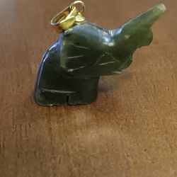 Vintage Jade Elephant Pendant