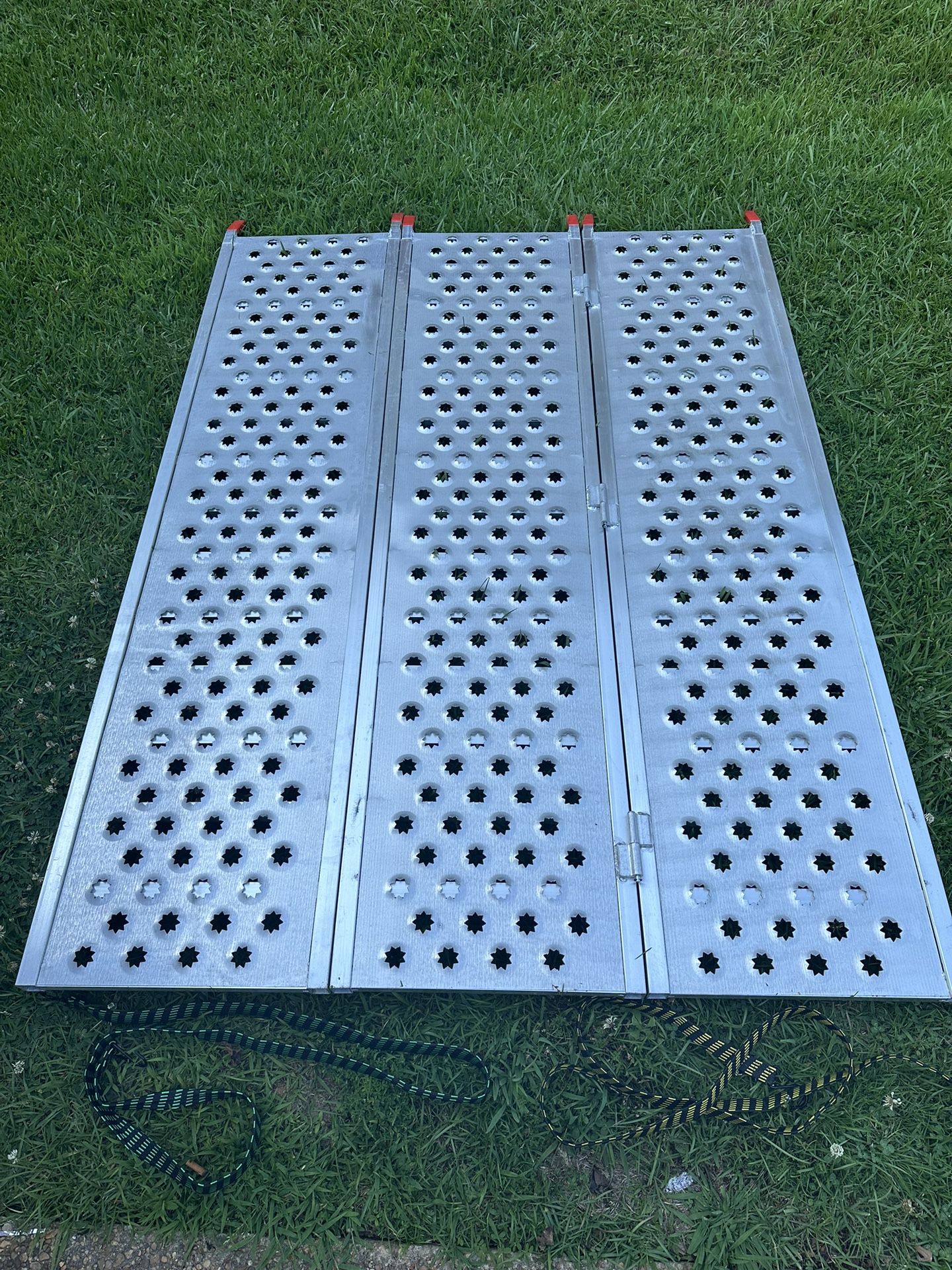 Black Widow Folding ATV Ramp With Punch Plate Surface