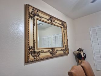 Large Ornate Gold Framed Wall Mirror