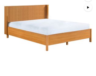 Wood Platform Bed Frame with Headboard