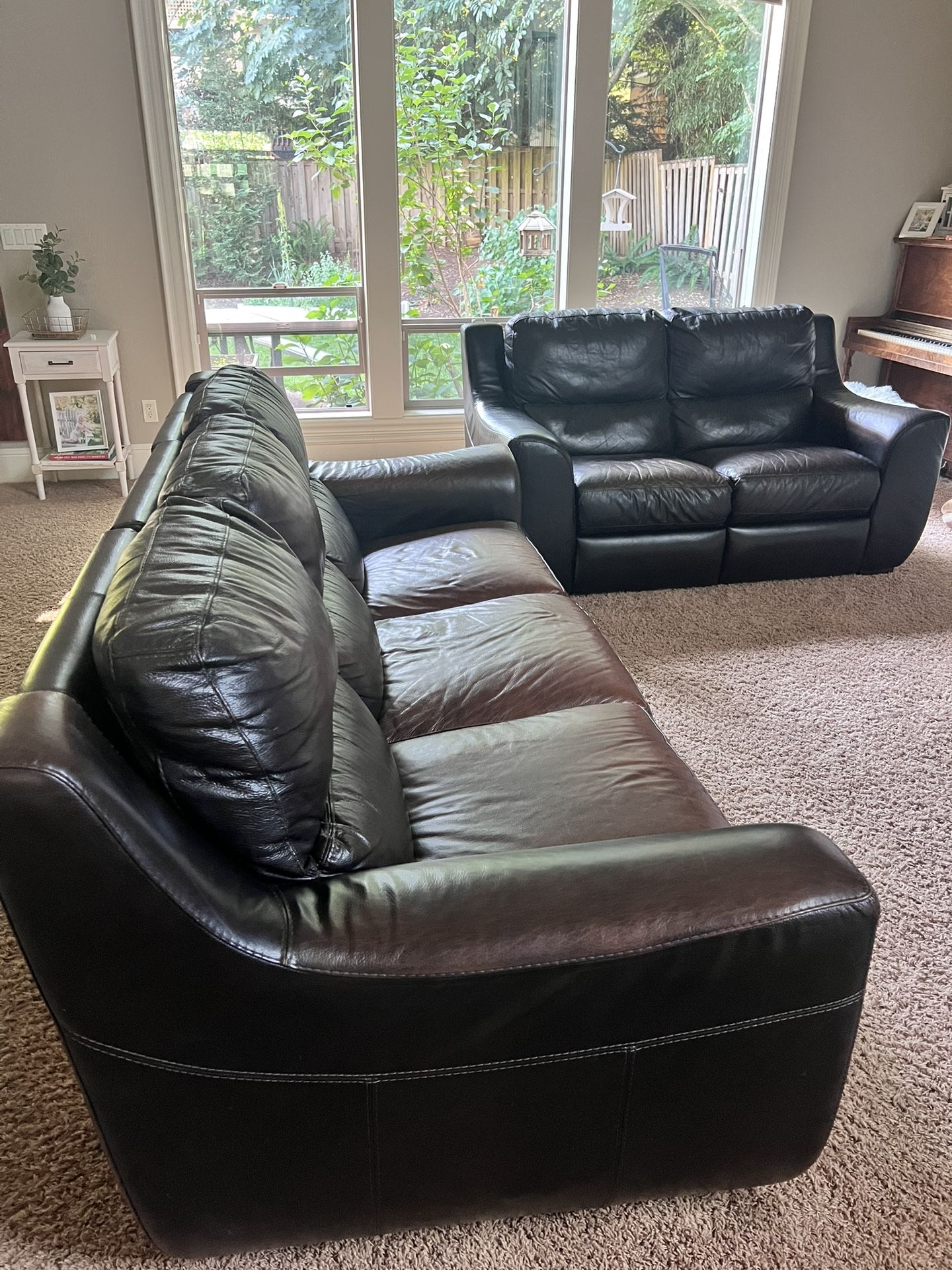 Dark Brown Leather Couches
