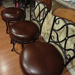 3 counter height bar stools chairs barstools 25"