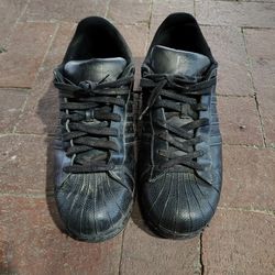 Adidas Men's Size 13 Superstars All Black