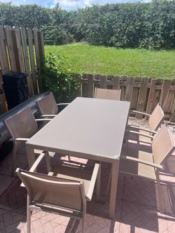 Patio set glass and metal from Citi furniture