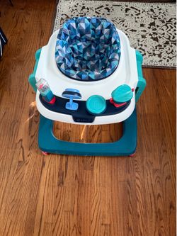 Safety 1st Ready, Set, Walk! DX Developmental Baby Walker with Wheels, Blue