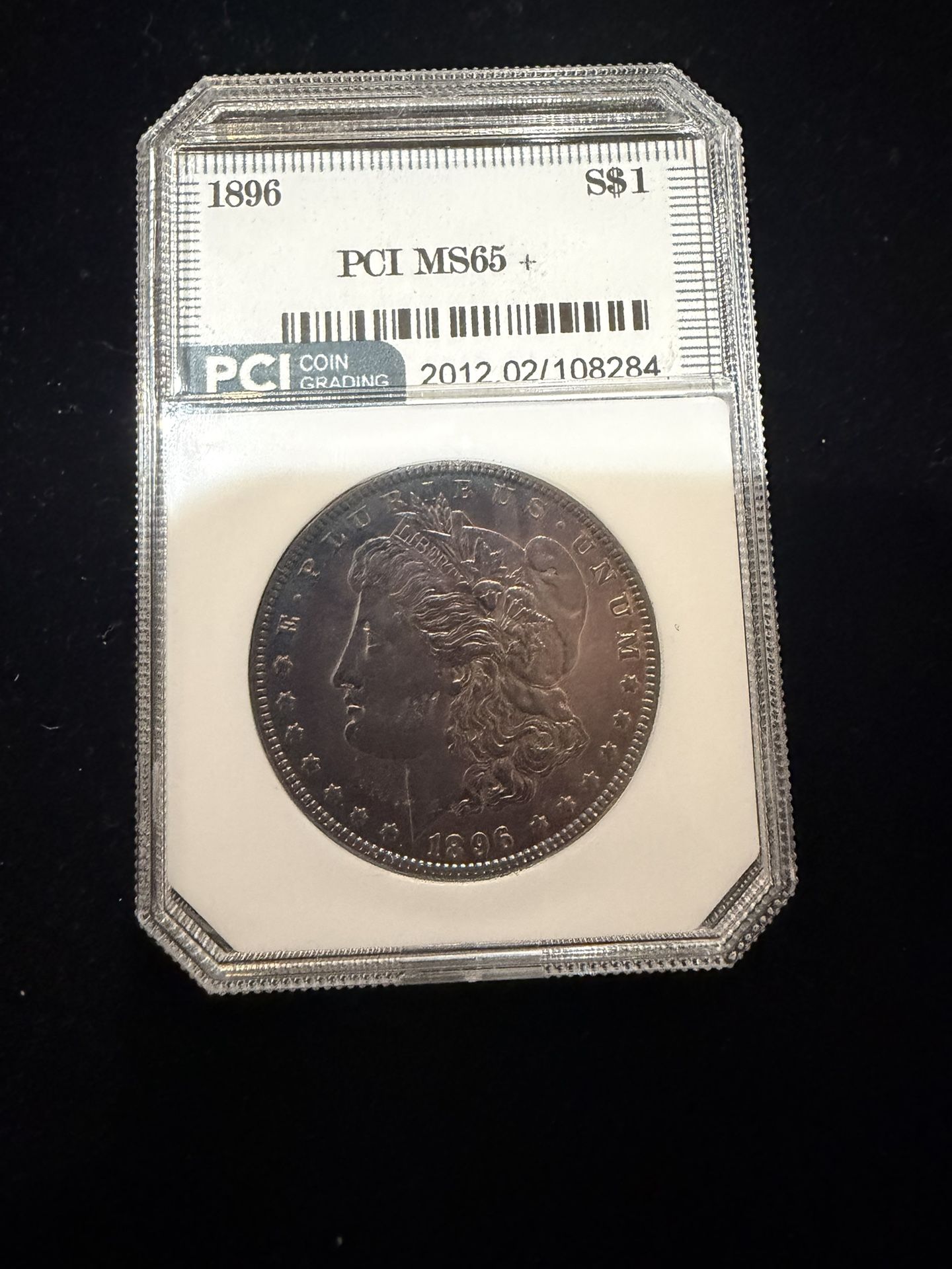 1896 Morgan Silver Dollar Pcgs Ms65+ Natural Toning