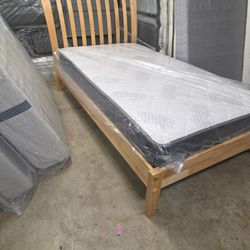 OFERTA CAMA  MADERA COLCHON 