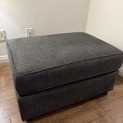 Grey Fabric Ottoman