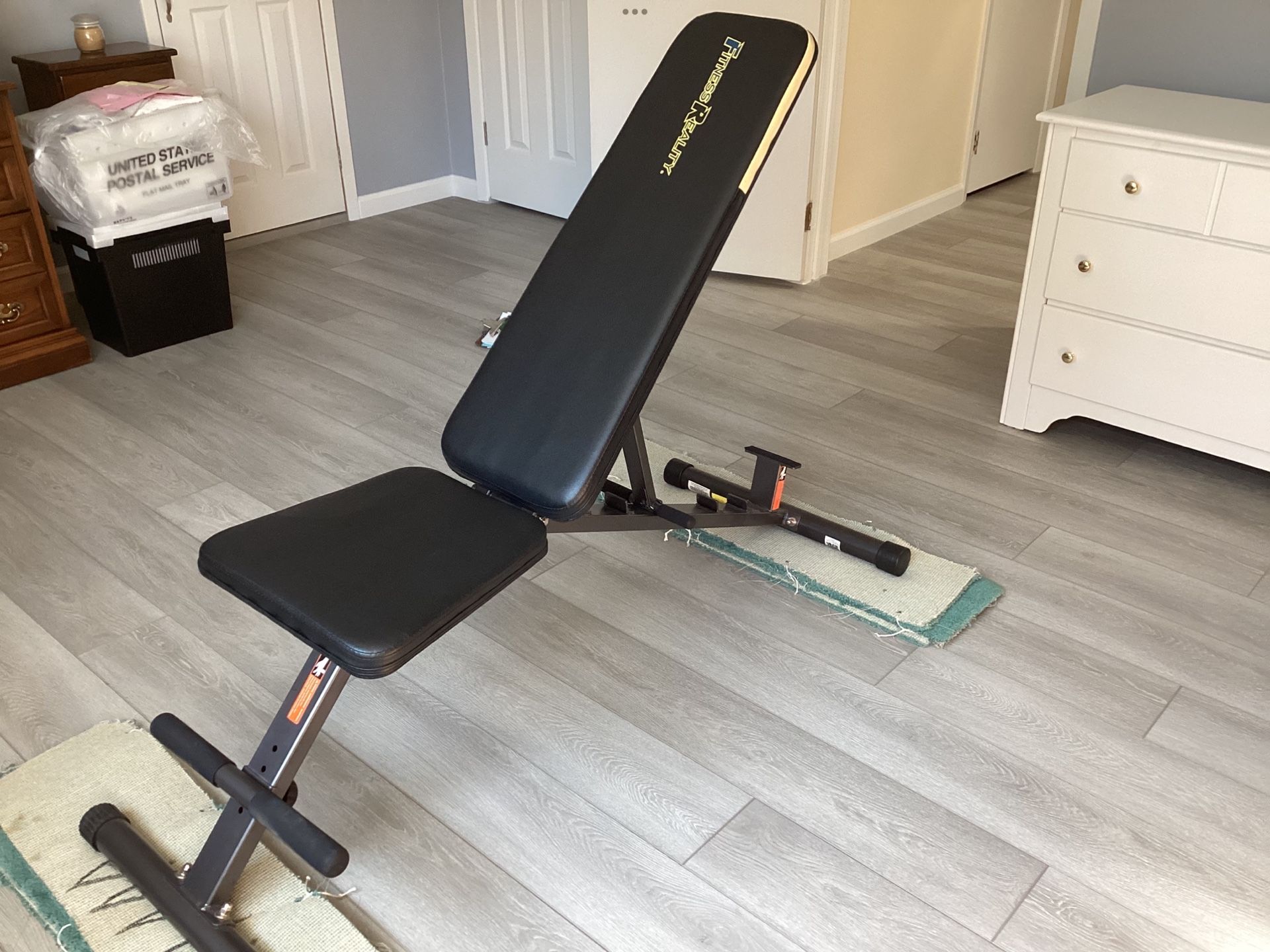 Preowned Fitness Reality Workout Weight Training Bench Adjustable Steel Frame