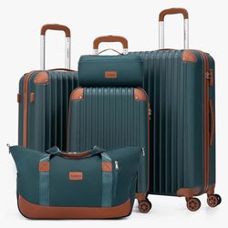 Luggage Sets 5 Piece Suitcases with Wheels, Suitcase Set ABS Hard Case Luggage with TSA Lock Spinner Wheels Durable Travel Luggage