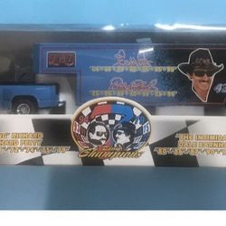 New Dale Earnhardt & Richard Petty Brookfield Dually and Hauler