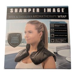NIB Sharper Image Hot/Cold Weighted Neck & Shoulder Wrap W Herbal Aromatherapy