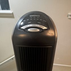 Lasko - Portable Ceramic Tower Space Heater Black/Silver