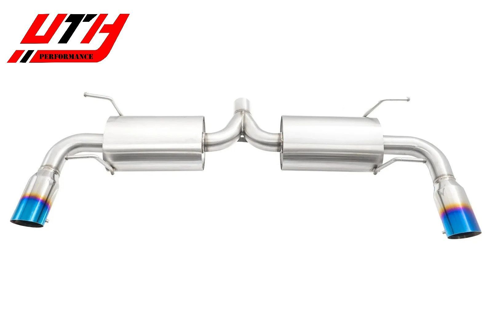 MEGAN 4" Dual Titanium Burnt Tip Axle back Exhaust for Mazda RX8 RX-8 09-11