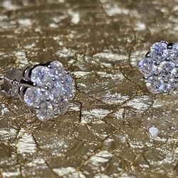 9mm Cluster Collectible Moissanite Earrings