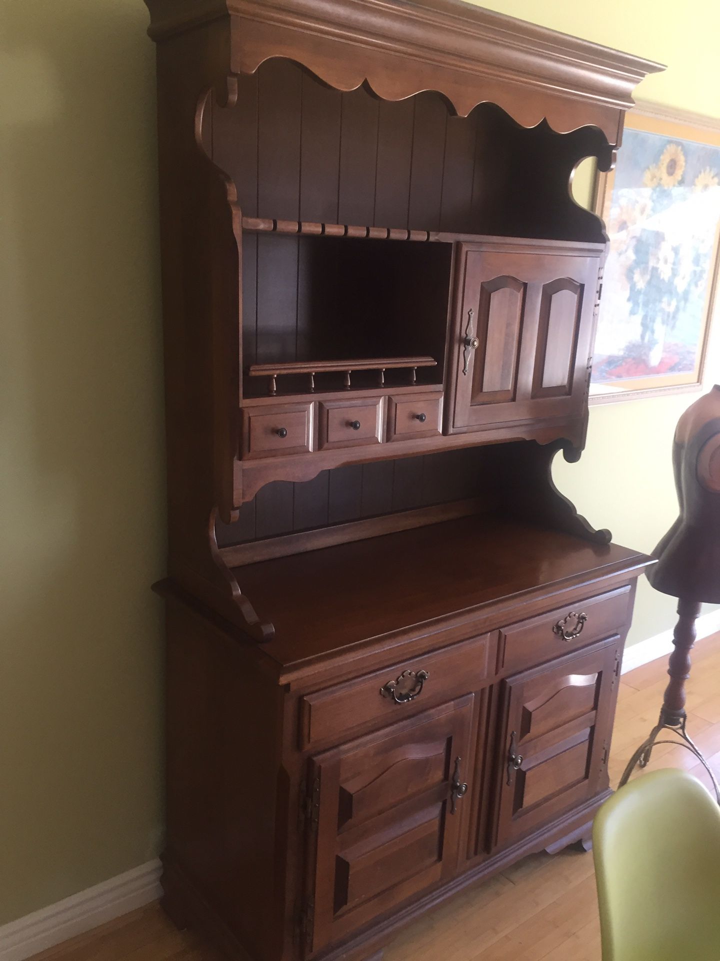Antique Heywood Wakefield hutch original finish
